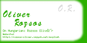 oliver rozsos business card